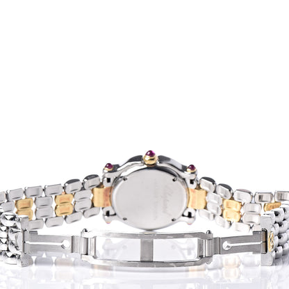 Chopard Stainless Steel 18K Yellow Gold 5 Diamond 26mm Happy Sport Quartz Watch 6 of 10
