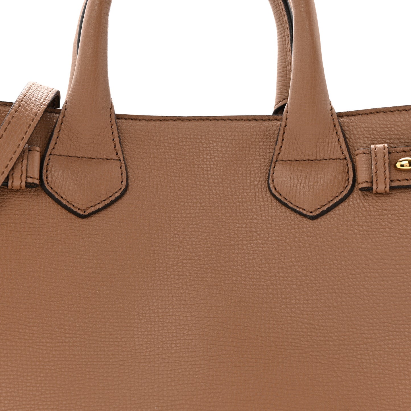 Derby Calfskin House Check Small Banner Tote Dark Sand
