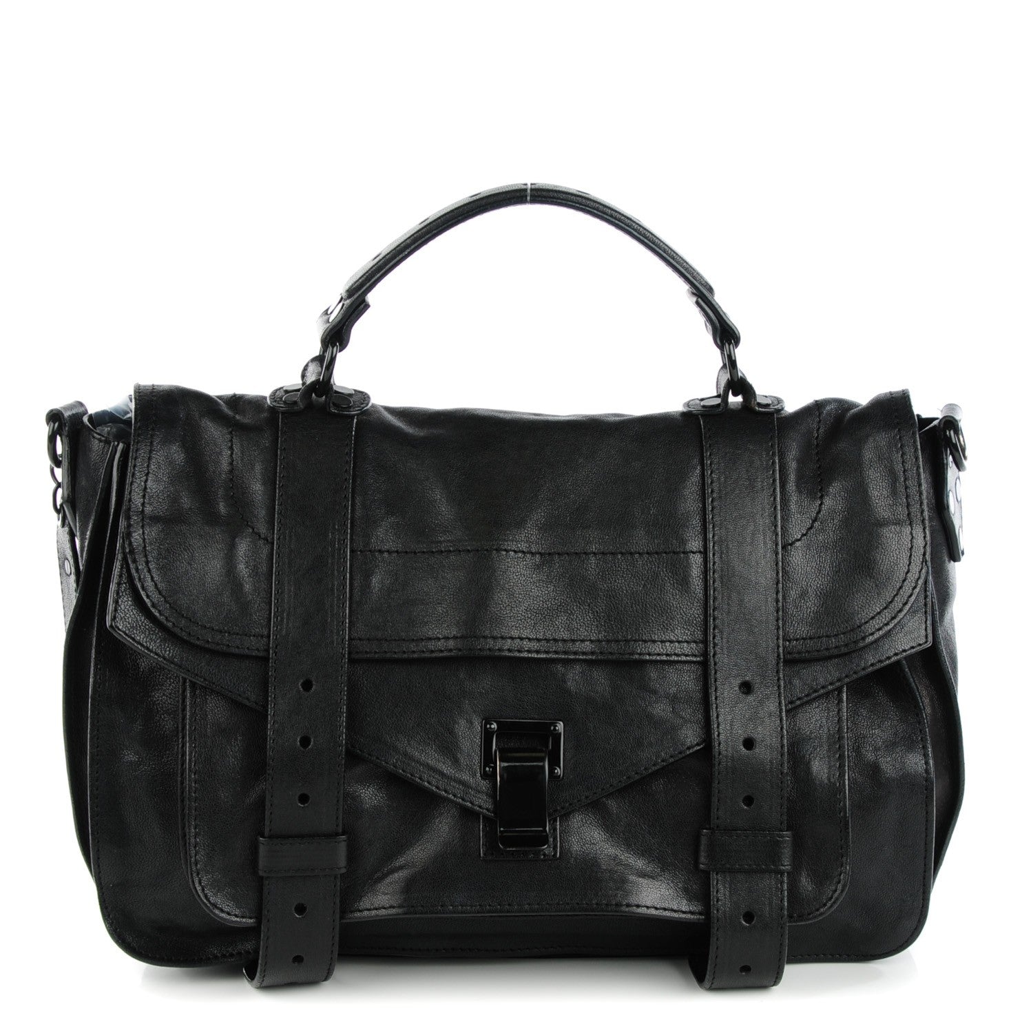 Proenza Schouler Lambskin Medium PS1 Satchel Black 1 of 8
