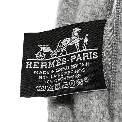 Hermes Wool Cashmere Avalon III Pillow PM Ecru Gris Clair 3 of 4