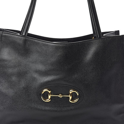 Gucci New Sakai Calfskin Lux Horsebit 1955 Tote Bag Black 6 of 8