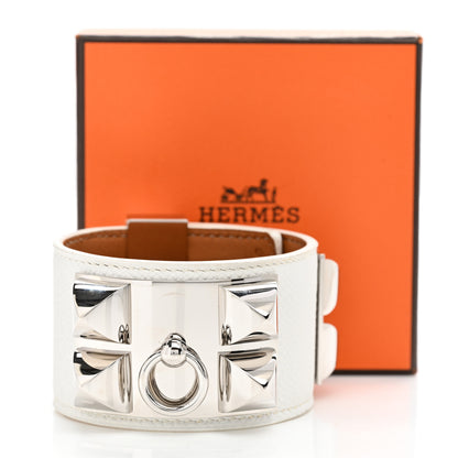 Hermes Epsom Collier De Chien CDC Bracelet S Blanc White 6 of 6