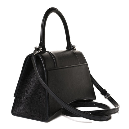 Balenciaga Grained Calfskin Small Hourglass Top Handle Bag Black 3 of 14