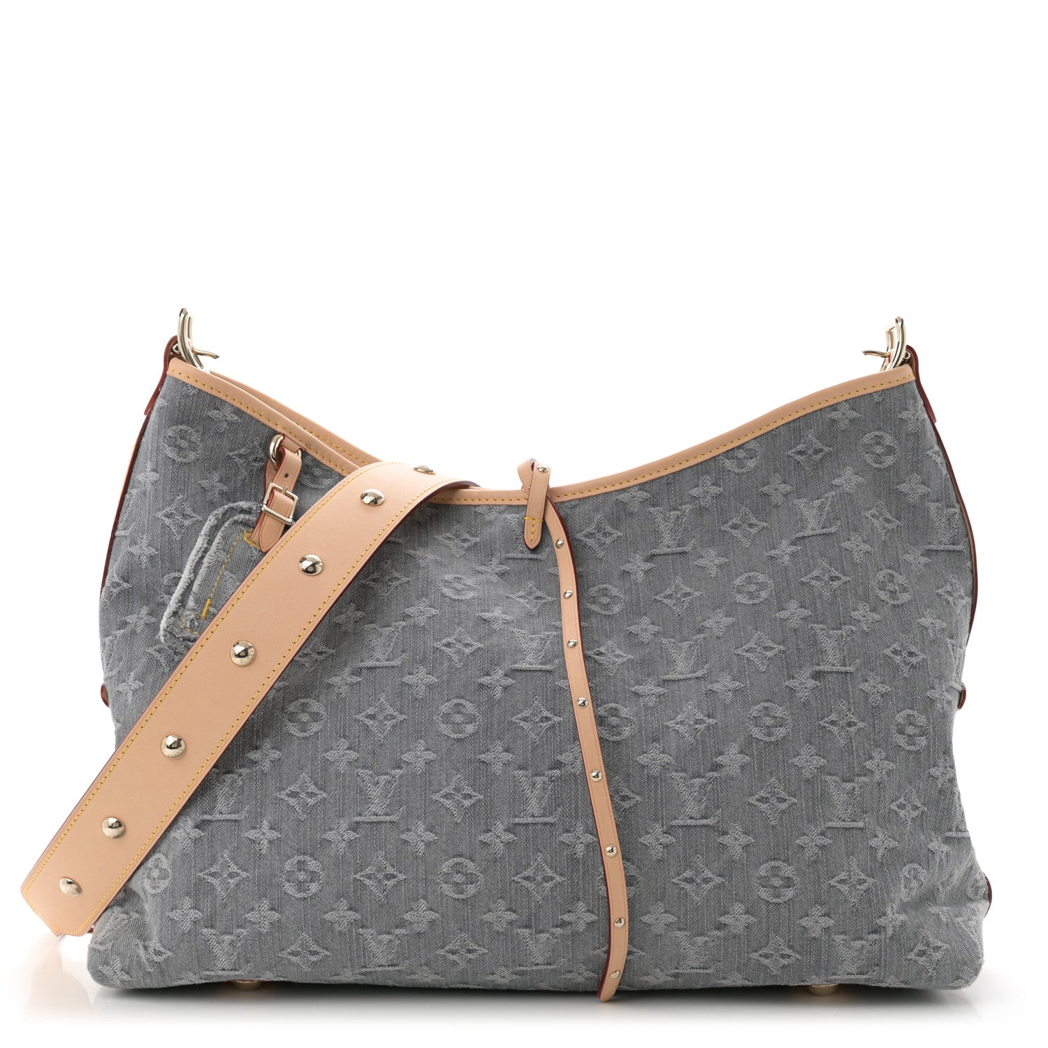 Louis Vuitton Monogram Denim CarryAll MM Washed Gray 1 of 10