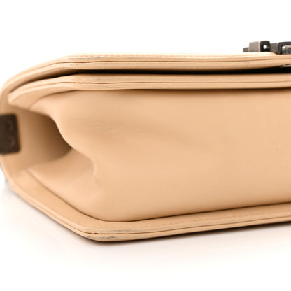 Chanel Calfskin Quilted Medium Boy Flap Beige 9 of 11
