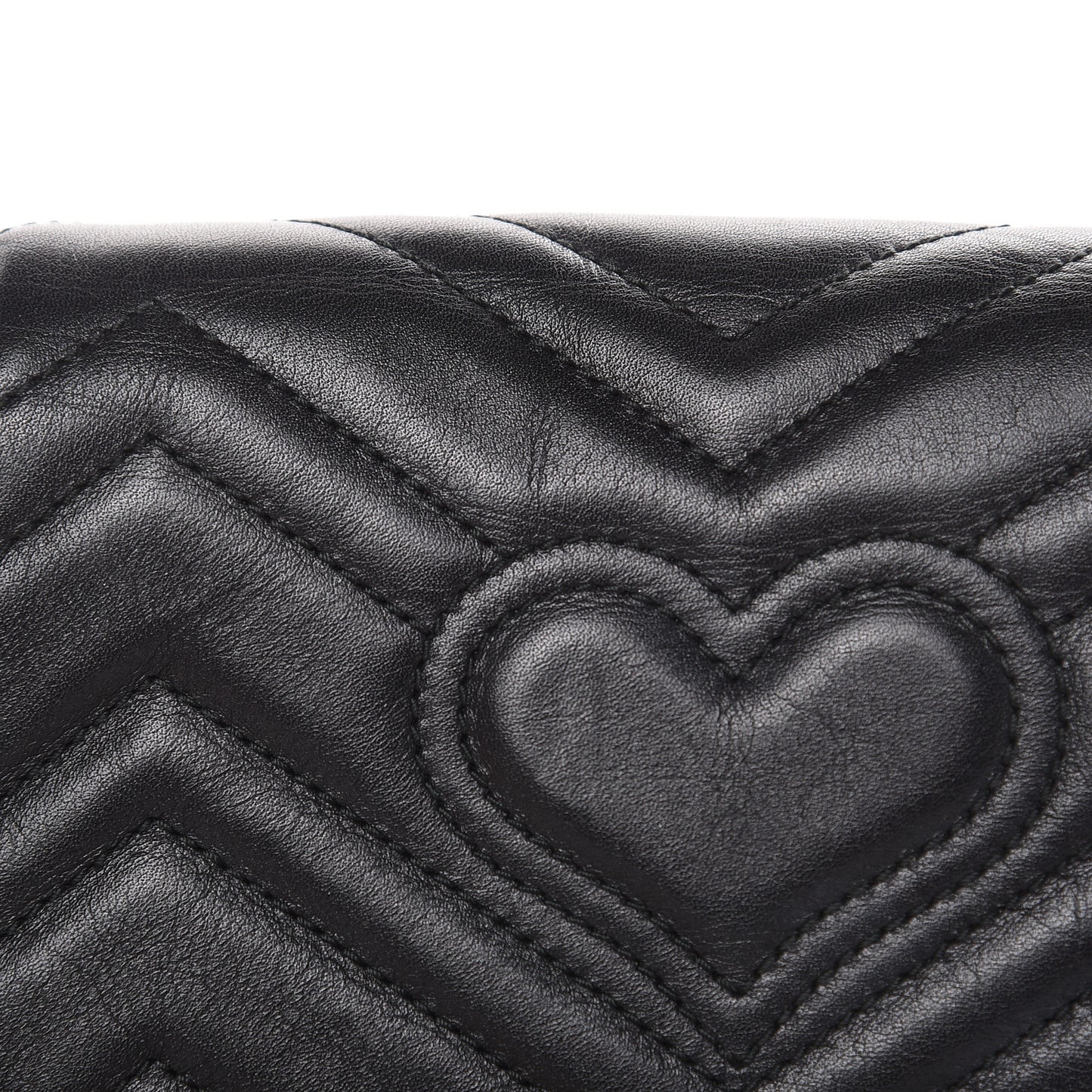 Calfskin Matelasse Super Mini GG Marmont Shoulder Bag Black