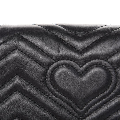 Gucci Calfskin Matelasse Super Mini GG Marmont Shoulder Bag Black 11 of 15