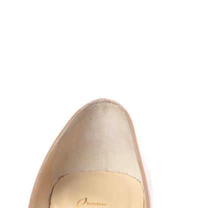 Christian Louboutin Patent Lady Peep 150 Pumps 37.5 Nude 9 of 10