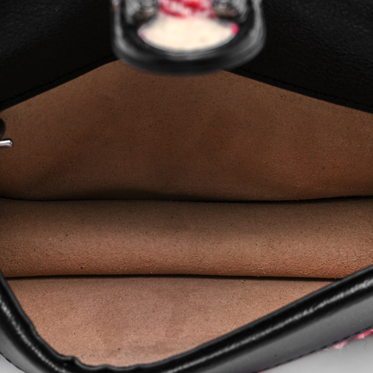 Gucci Tweed Check Super Mini Dionysus Shoulder Bag Black Red 7 of 10