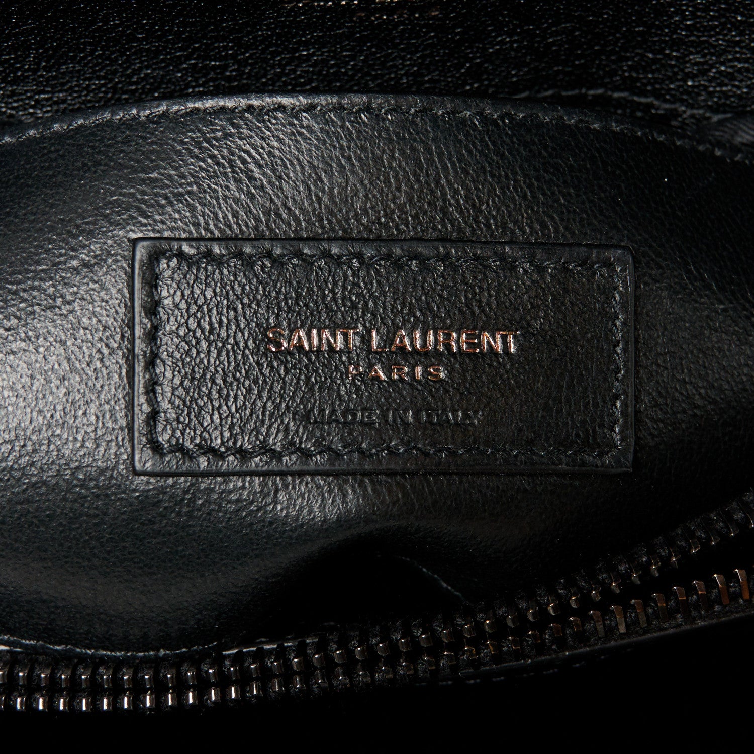 Saint Laurent Sheepskin Matelasse Chevron Monogram Monochrome Medium College Bag Black 7 of 11
