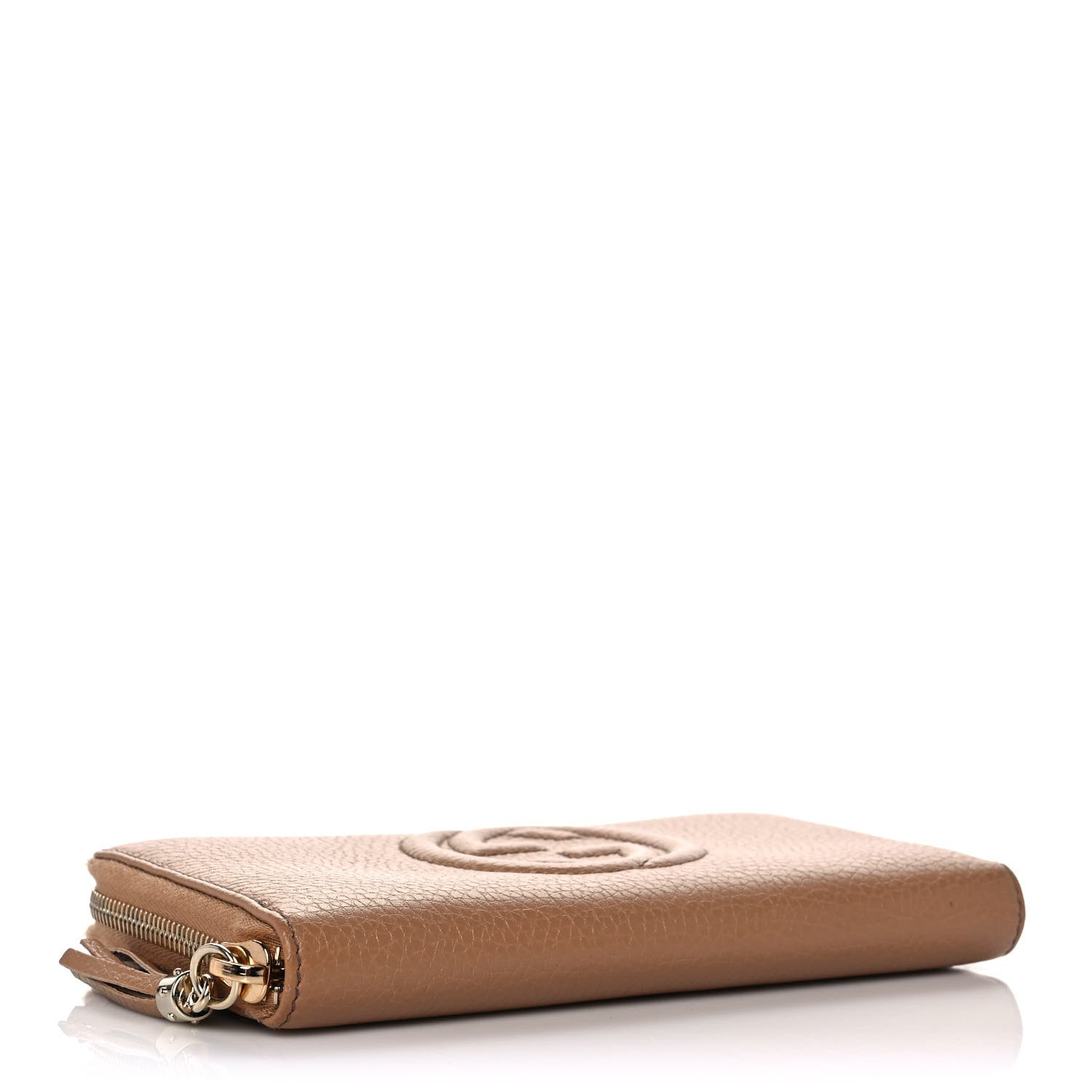 Gucci Pebbled Calfskin Soho Zip Around Wallet Camelia 4 of 9