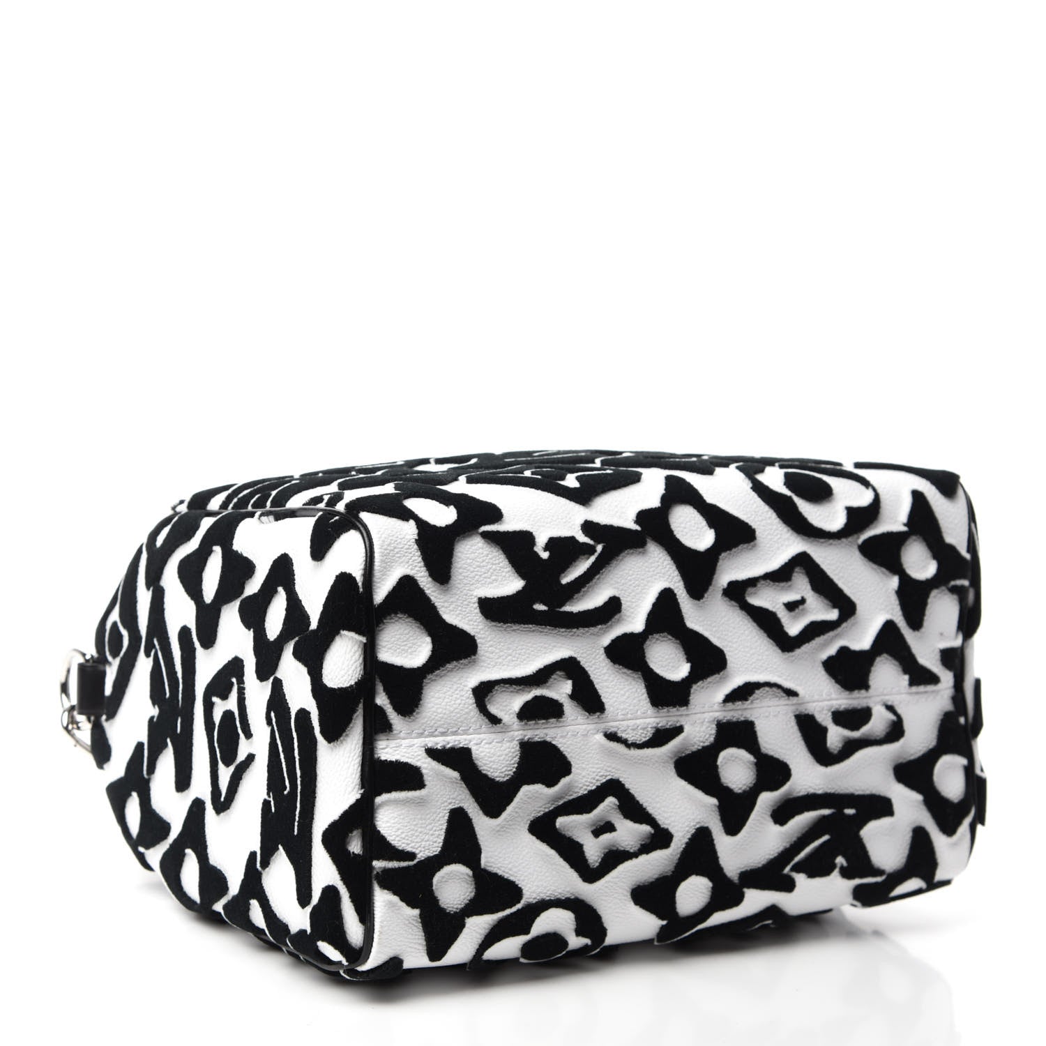 Louis Vuitton X UF Tufted Monogram Speedy Bandouliere 25 White Black 4 of 10