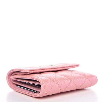 Chanel Iridescent Caviar Quilted Small Flap Wallet Rose Pink 4 of 9