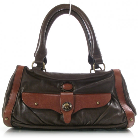 Chloe Leather Maggie Frame Satchel Moka 1 of 11