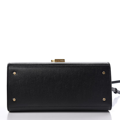 Saint Laurent Grain de Poudre Medium Classic Monogram Cassandra Top Handle Black Rouge Legion 12 of 13