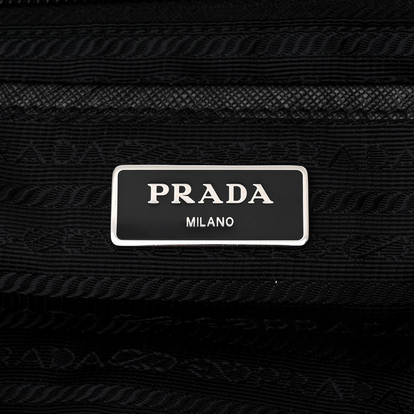 Re-Nylon Tessuto Saffiano Medium Backpack Black