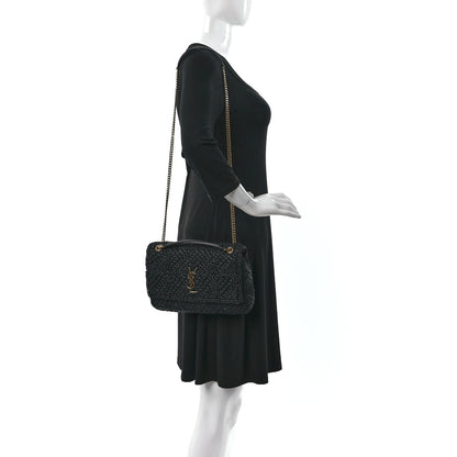 Saint Laurent Raffia Monogram Medium Jamie Black 2 of 7