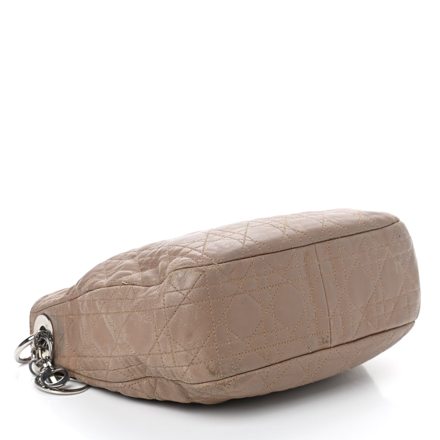 Christian Dior Lambskin Cannage Dior Soft Shoulder Bag Beige 4 of 9