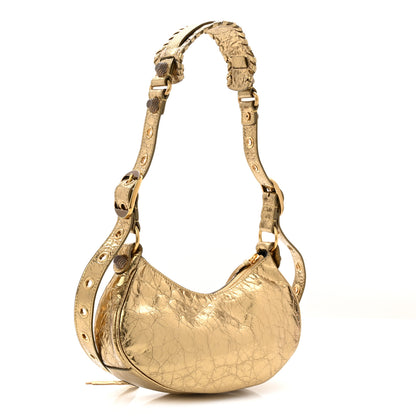 Balenciaga Metallic Agneau Arena Le Cagole Shoulder Bag XS Gold 4 of 11