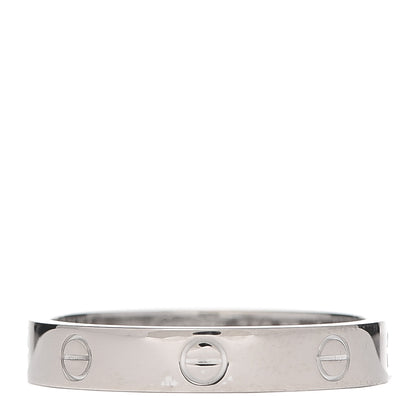 Cartier 18K White Gold Diamond 4mm LOVE Wedding Band Ring 62 10 3 of 5