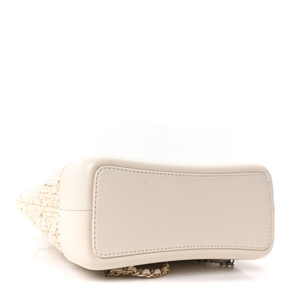 Chanel Tweed Calfskin Quilted Gabrielle Backpack Ivory 4 of 10