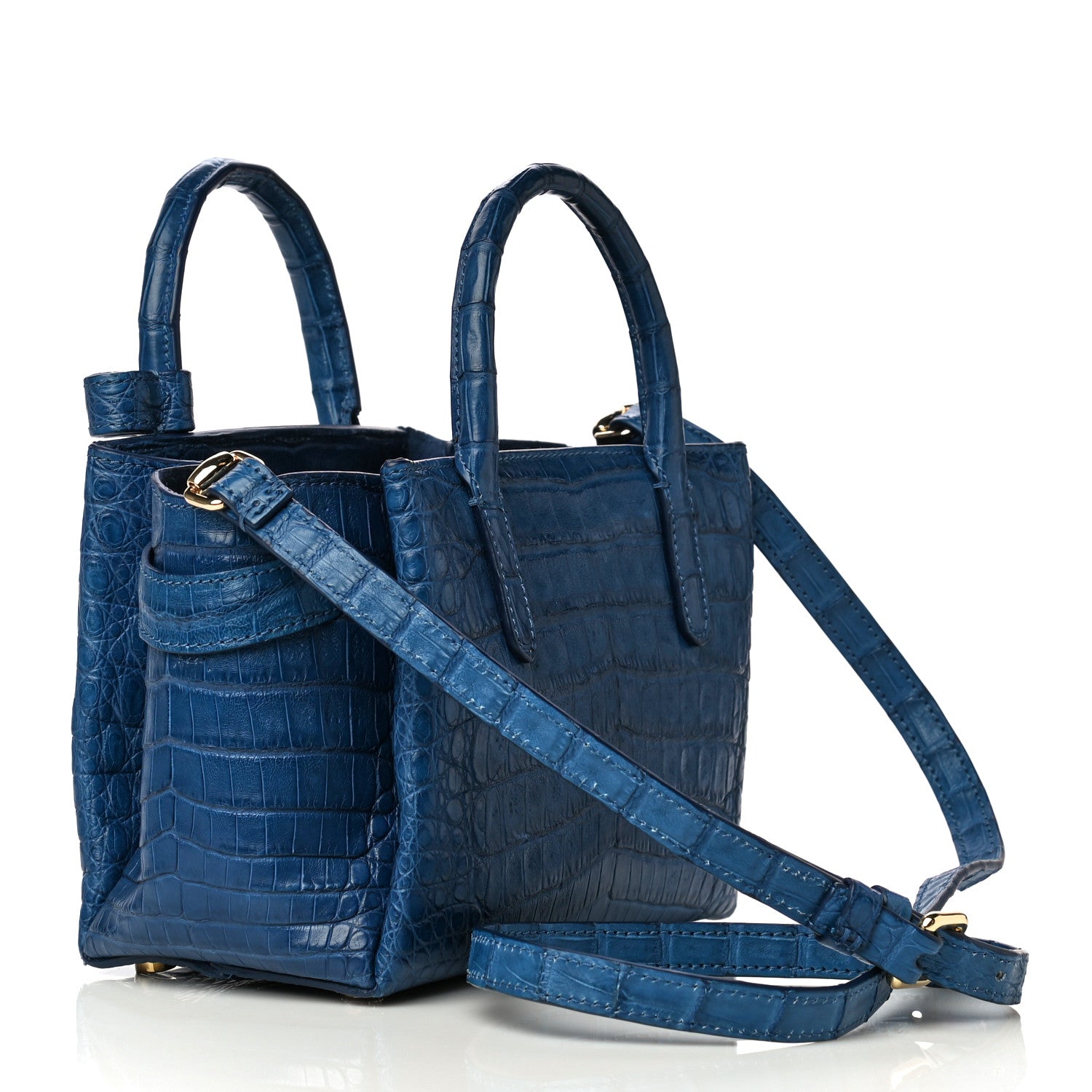 Nancy Gonzalez Crocodile Small Christie Satchel Blue 4 of 21