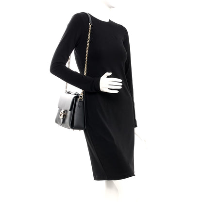 Gucci Dollar Calfskin Interlocking G Top Handle Shoulder Bag Black 2 of 7