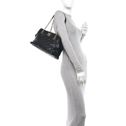 Chanel Calfskin Stitched Medium Retro Chain Tote Black 2 of 12