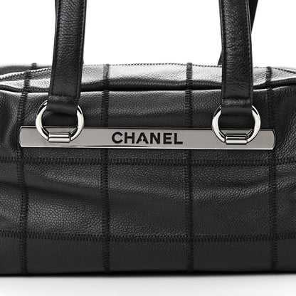 Chanel Caviar Square Stitched Bowler Black 7 of 12