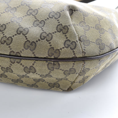 Gucci GG Plus Monogram Web Medium Half Moon Hobo Dark Brown 6 of 10