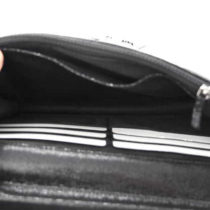 Chanel Iridescent Caviar Crystal Quilted Wallet On Chain WOC Black 4 of 10