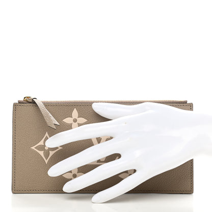 Louis Vuitton Empreinte Monogram Giant Pochette Felicie Zippered Insert Tourterelle Creme 2 of 6