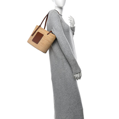 Loewe Raffia Small Square Basket Tote Bag Natural Tan 2 of 10