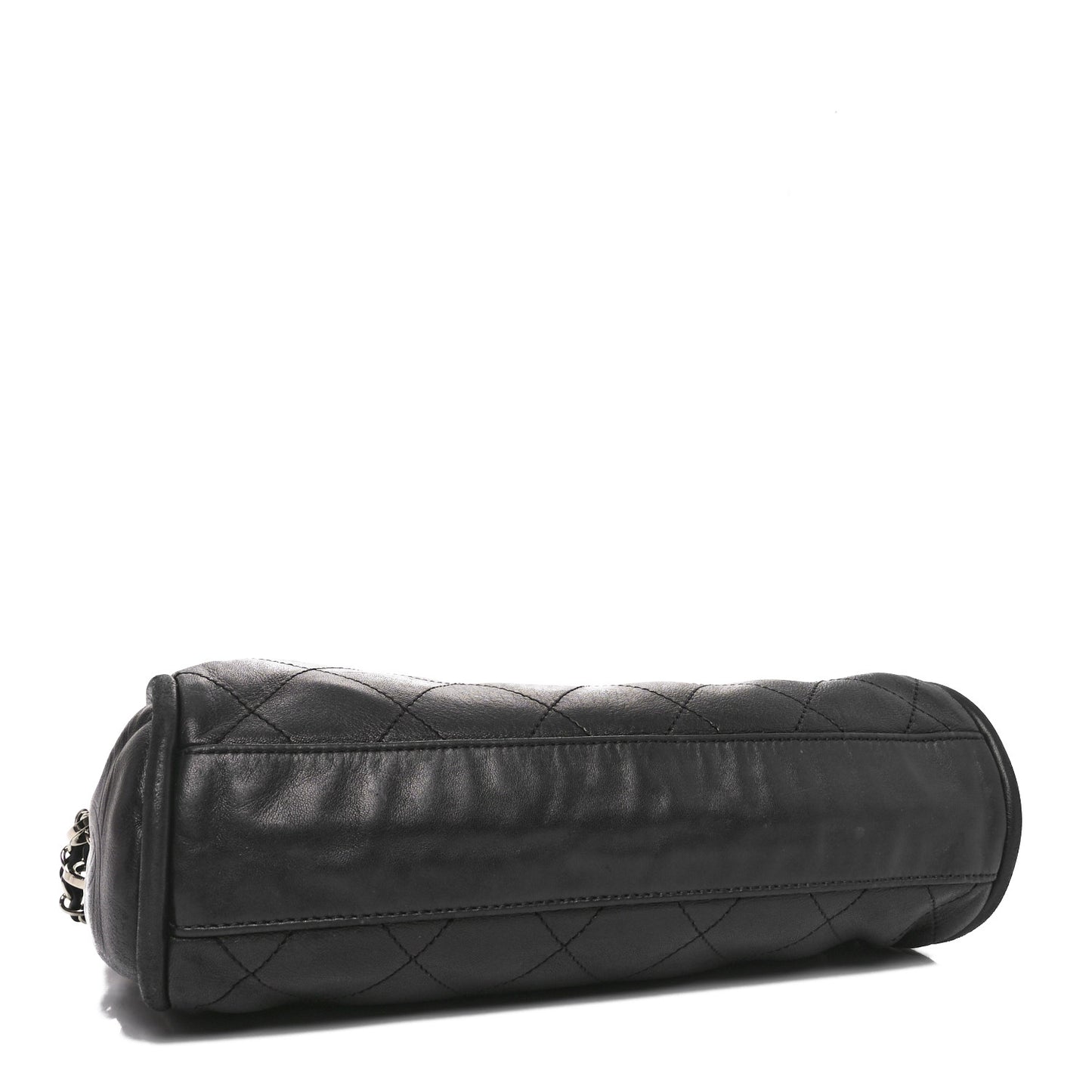 Lambskin Stitched Medium Ultimate Soft Tote Black