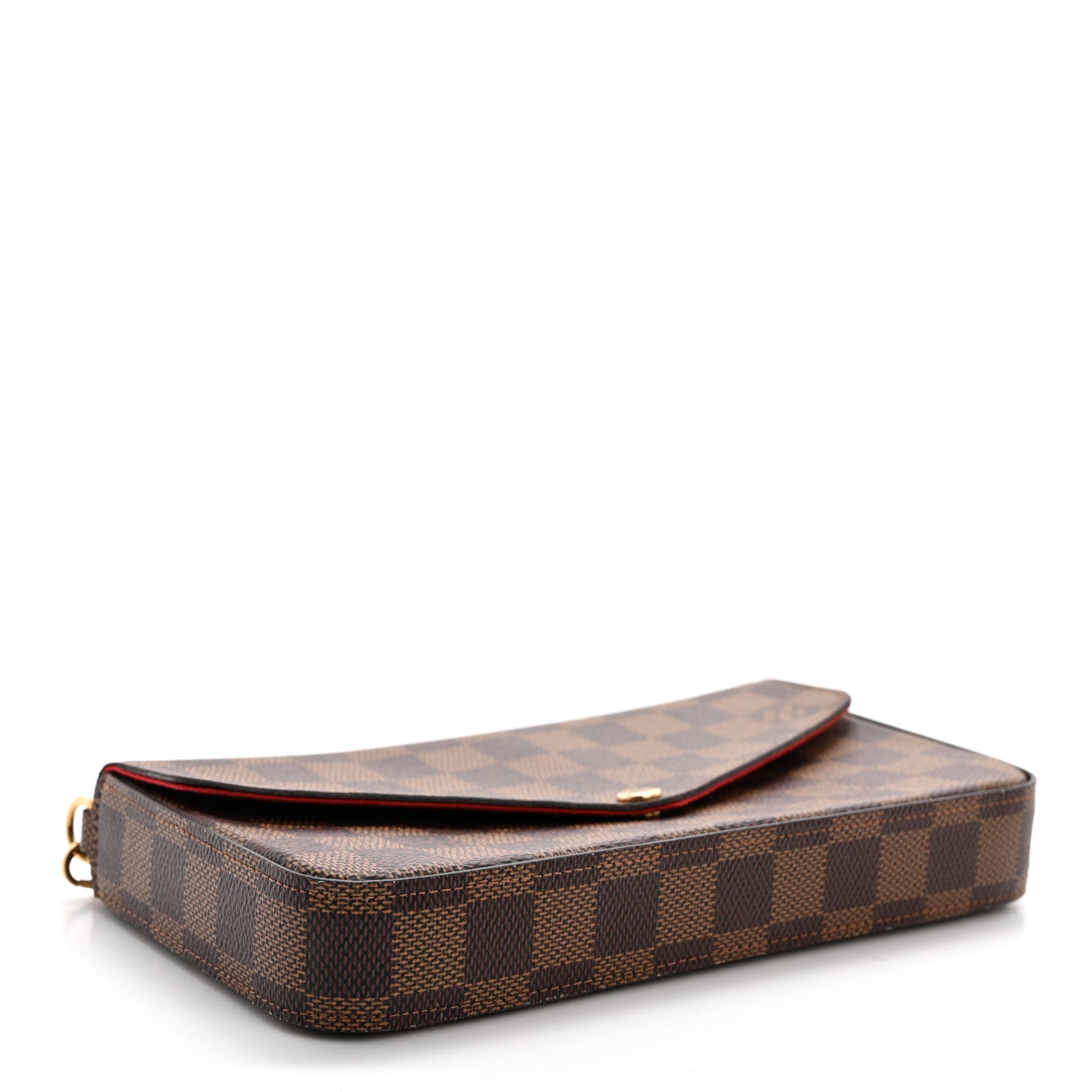 Louis Vuitton Damier Ebene Pochette Felicie Chain Wallet 5 of 14