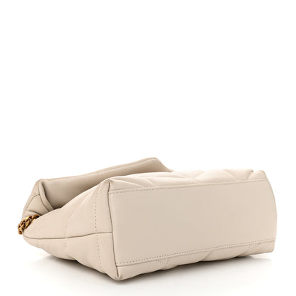 Saint Laurent Lambskin Quilted Toy Loulou Puffer Monogram Chain Satchel Crema Soft 4 of 14