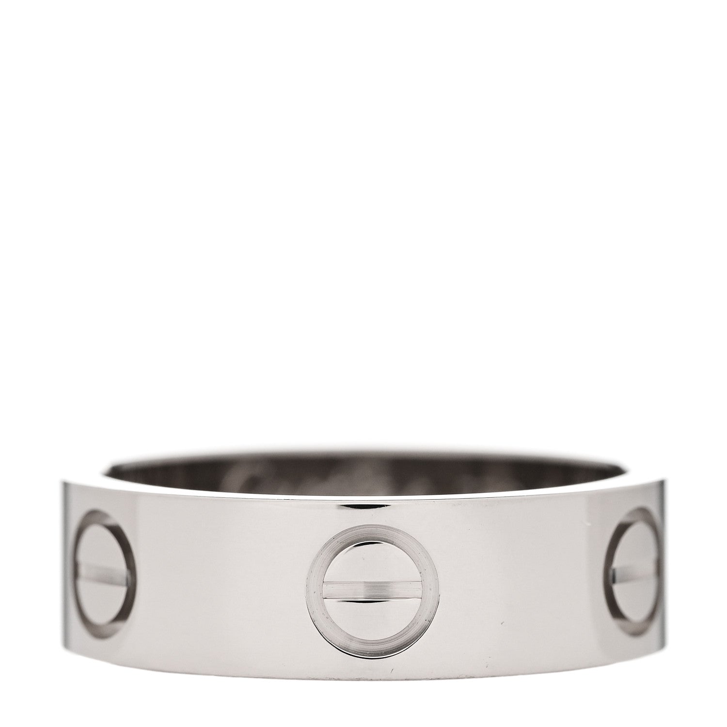 Cartier 18K White Gold 5.5mm LOVE Ring 51 5.75 1 of 5