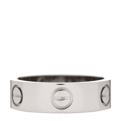 Cartier 18K White Gold 5.5mm LOVE Ring 51 5.75 1 of 5