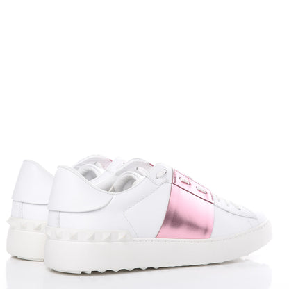 Valentino Garavani Calfskin Rockstud Open Sneakers 40 White Giacinto 4 of 9