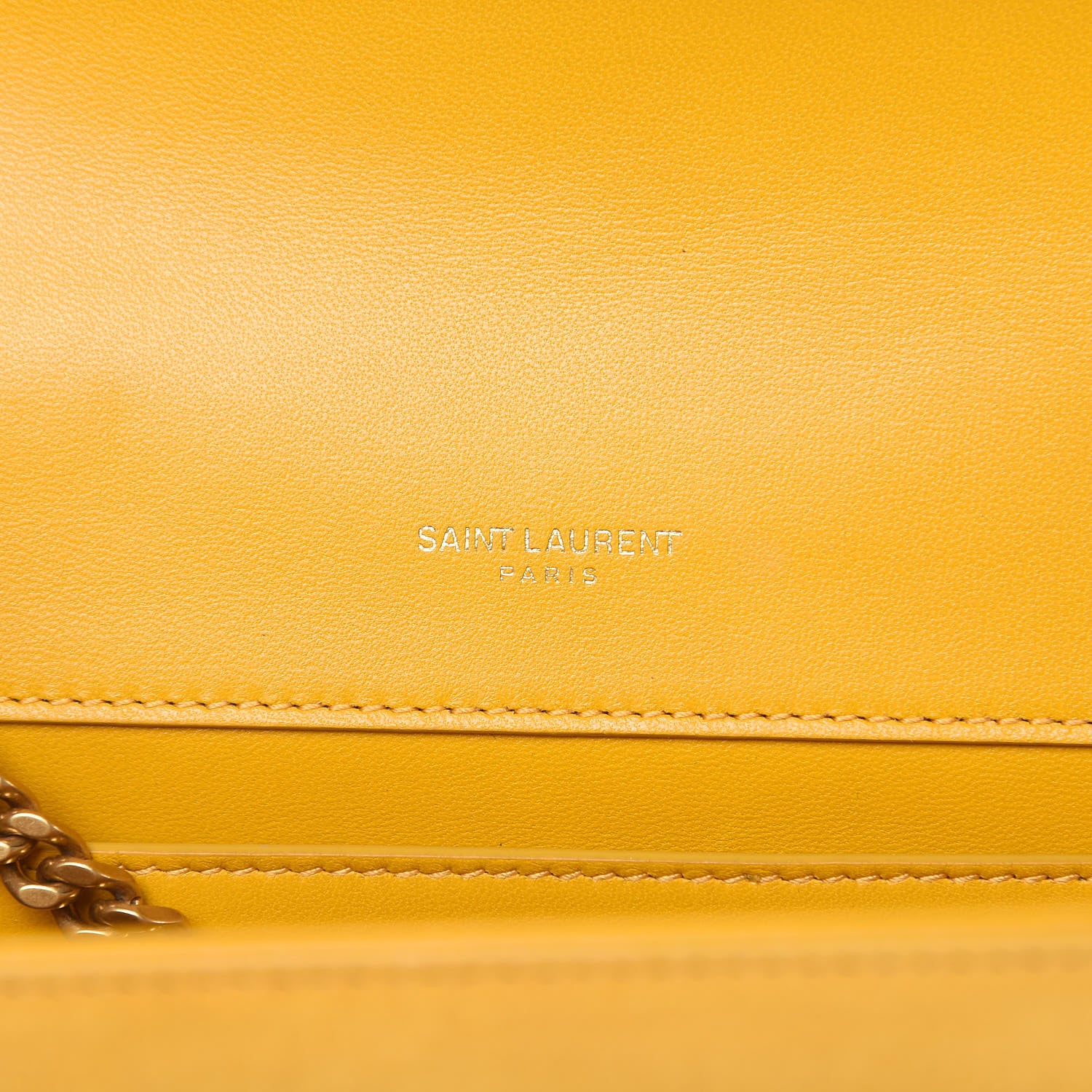 Saint Laurent Suede Medium Classic Monogram Kate Tassel Satchel Saffron Yellow 7 of 16