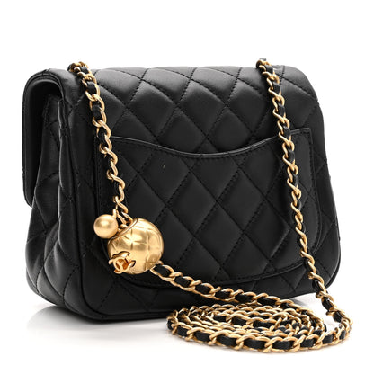 Chanel Lambskin Quilted Mini Pearl Crush Flap Black 3 of 11