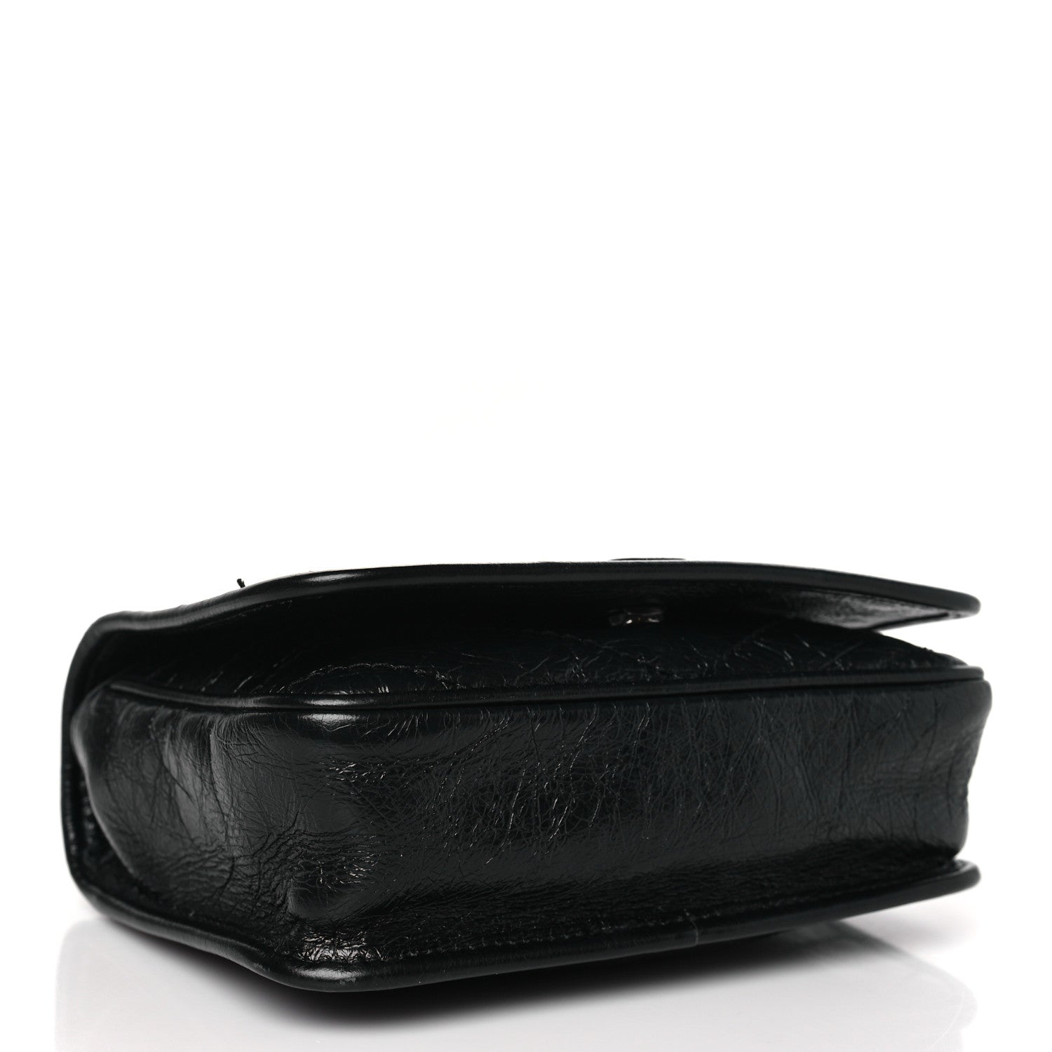 Saint Laurent Crinkled Calfskin Matelasse Monogram Niki Chain Wallet Black 4 of 13