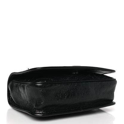 Saint Laurent Crinkled Calfskin Matelasse Monogram Niki Chain Wallet Black 4 of 13