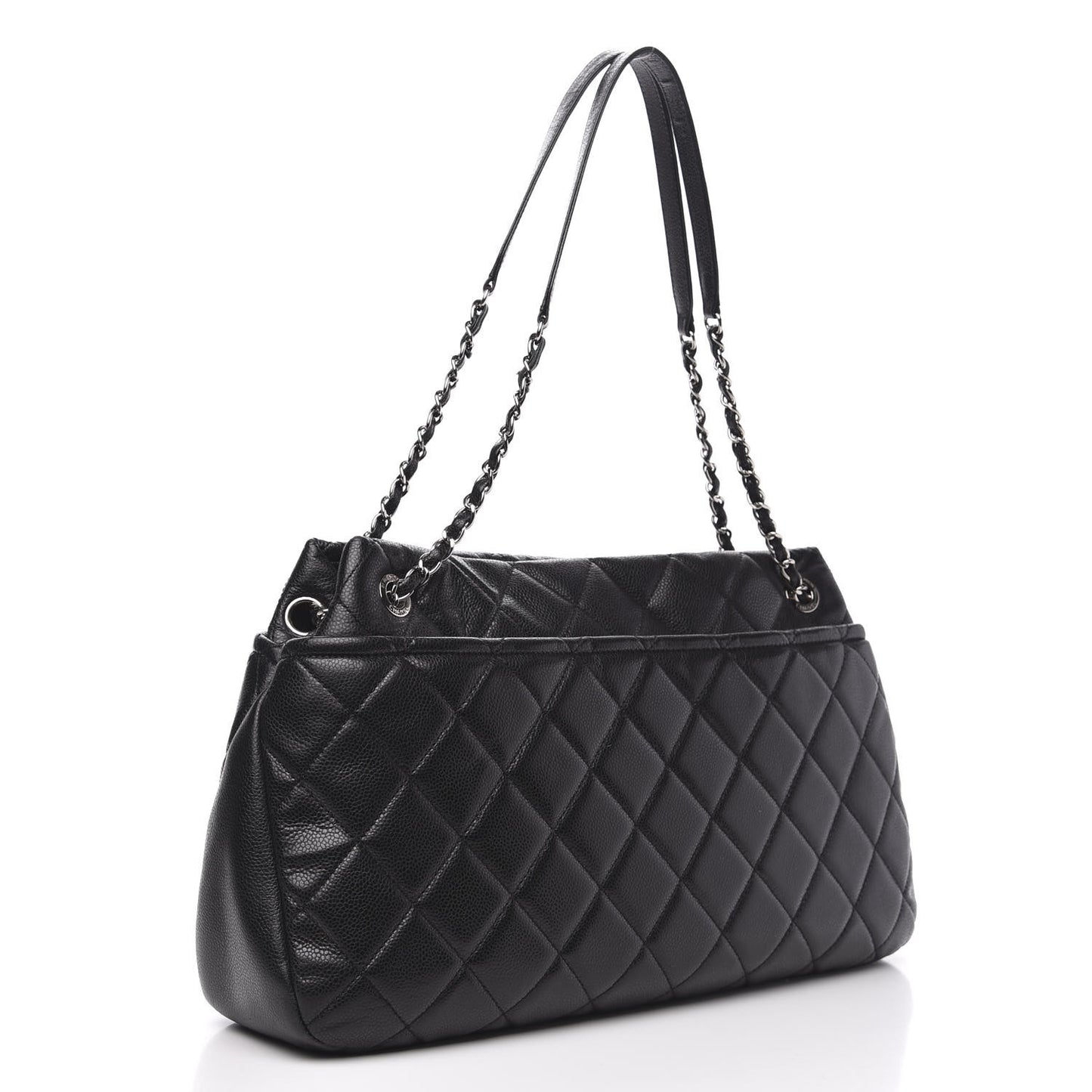 Caviar Quilted Timeless CC Soft Tote Black