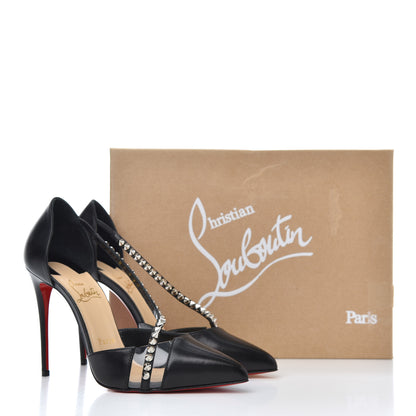 Christian Louboutin Kid PVC Spike Cross 100 Pumps 36.5 Black Silver 13 of 13
