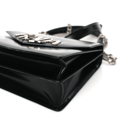 Prada Spazzolato Logo Envelope Top Handle Shoulder Bag Black 8 of 10