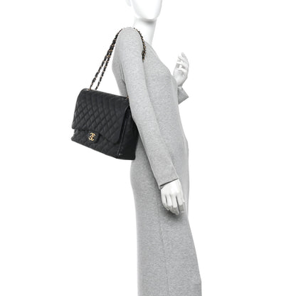 Chanel Caviar Quilted Maxi Double Flap Black 2 of 12