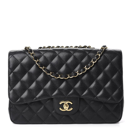 Chanel Caviar Quilted Jumbo Single Flap Black 1 of 10