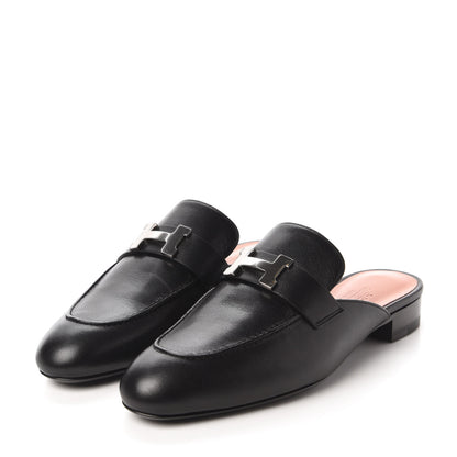 Hermes Goatskin Trocadero Mule 37 Black 3 of 9