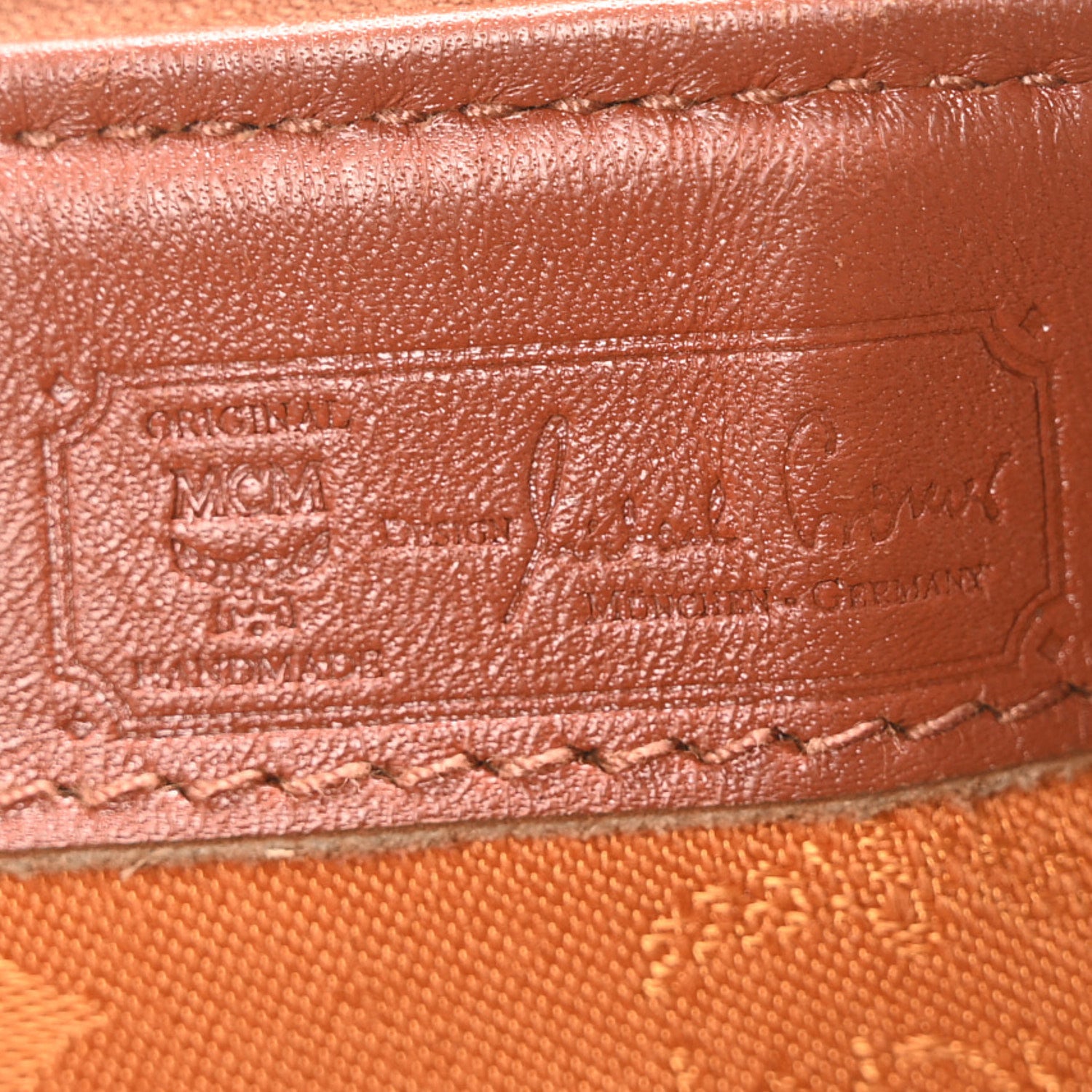 MCM Visetos Essential Boston Bag Cognac 6 of 9